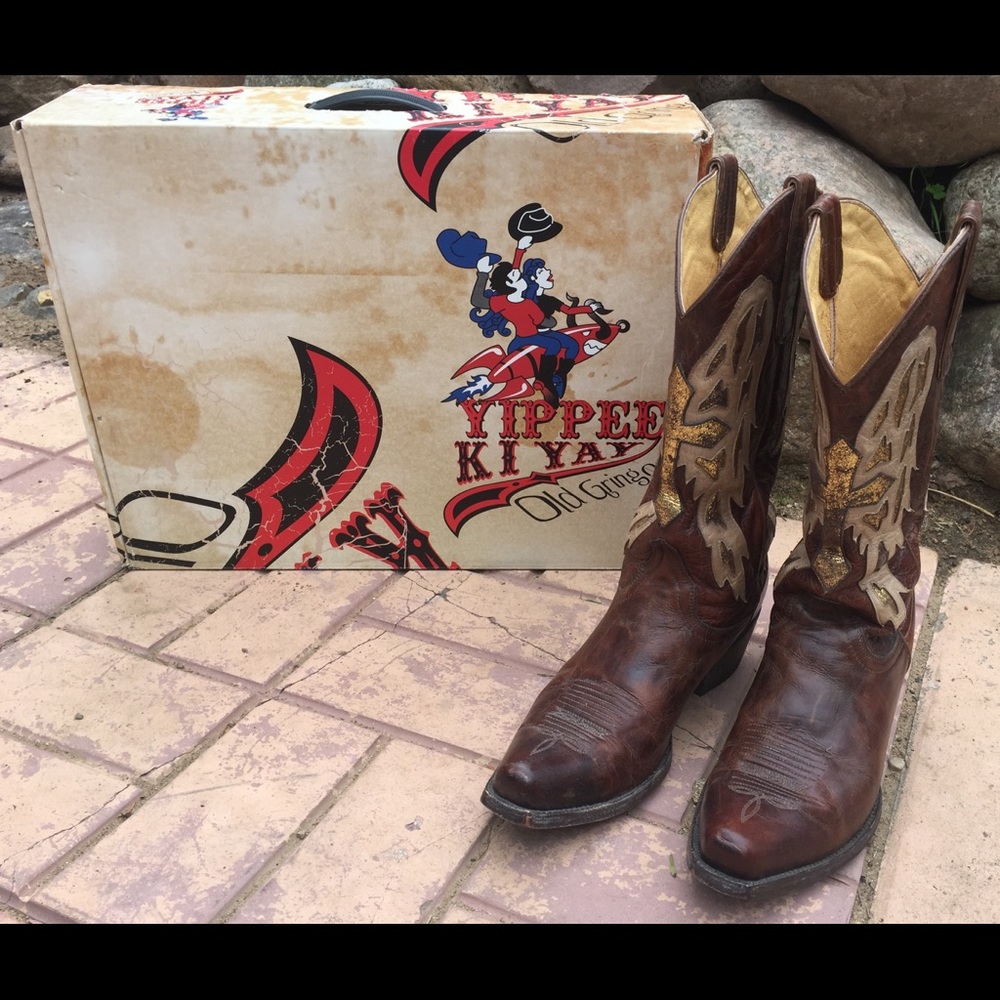 Old Gringo cowgirl boots angel wing and cross